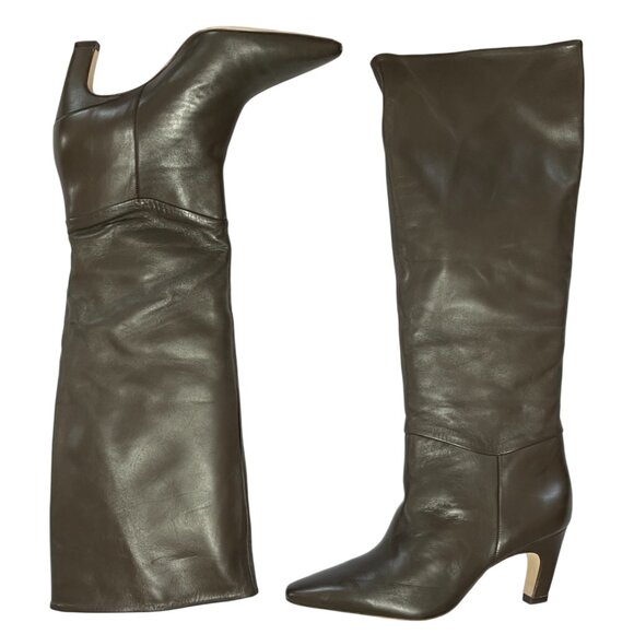 NEW Everlane The Banana Boot Womens 10 Dark Brown Leather Knee High - Picture 6 of 15